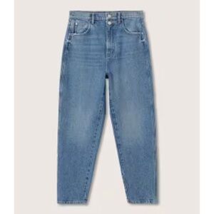 Mango High Rise Tapered Jeans